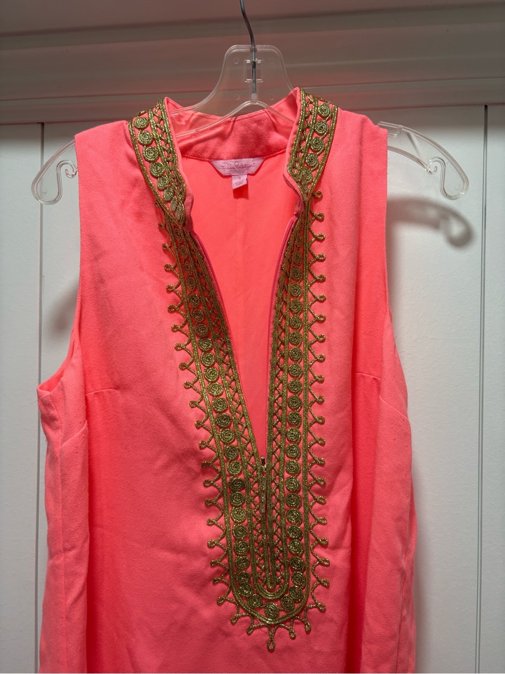 Lilly Pulitzer Jane Shift Dress In Coral Size 8 - Picture 2 of 5